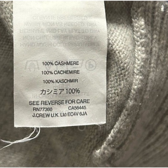 J.Crew Women's Gray 100% Italian Spun Cashmere Sweater M Long Sleeve- flawed - Picture 6 of 14